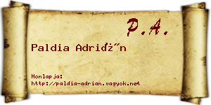 Paldia Adrián névjegykártya